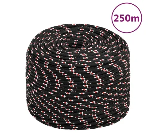 Valties Virvė, Juodos Spalvos, 6Mm, 250M, Polipropilenas