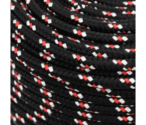 Laivu Virve, Melna, 8 Mm, 50 M, Polipropilēns Vidaxl