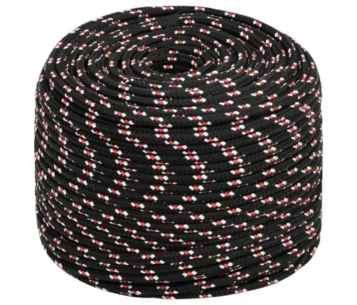 Laivu Virve, Melna, 8 Mm, 250 M, Polipropilēns Vidaxl