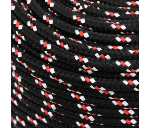 Laivu Virve, Melna, 8 Mm, 250 M, Polipropilēns Vidaxl