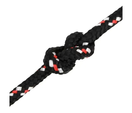 Laivu Virve, Melna, 8 Mm, 250 M, Polipropilēns Vidaxl