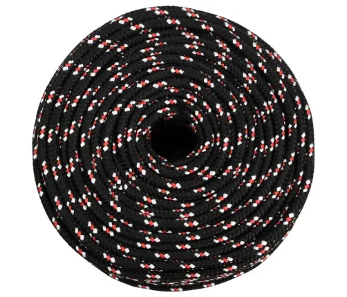Laivu Virve, Melna, 10 Mm, 25 M, Polipropilēns Vidaxl