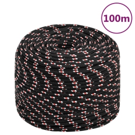 Laivu Virve, Melna, 10 Mm, 100 M, Polipropilēns Vidaxl