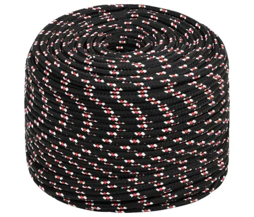 Laivu Virve, Melna, 10 Mm, 100 M, Polipropilēns Vidaxl