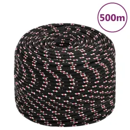 Laivu Virve, Melna, 10 Mm, 500 M, Polipropilēns Vidaxl