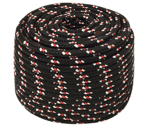 Laivu Virve, Melna, 12 Mm, 25 M, Polipropilēns Vidaxl