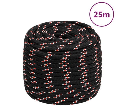 Laivu Virve, Melna, 18 Mm, 25 M, Polipropilēns Vidaxl