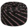 Laivu Virve, Melna, 20 Mm, 25 M, Polipropilēns Vidaxl