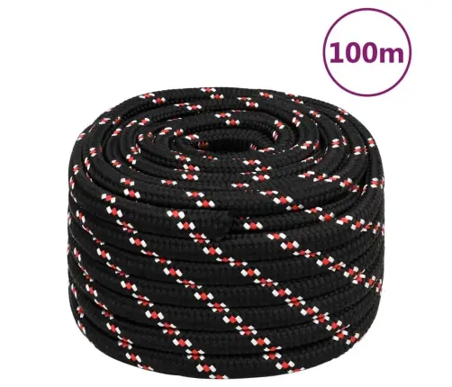 Laivu Virve, Melna, 20 Mm, 100 M, Polipropilēns Vidaxl