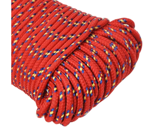 Laivu Virve, Sarkana, 4 Mm, 25 M, Polipropilēns Vidaxl
