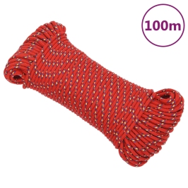 Laivu Virve, Sarkana, 5 Mm, 100 M, Polipropilēns Vidaxl