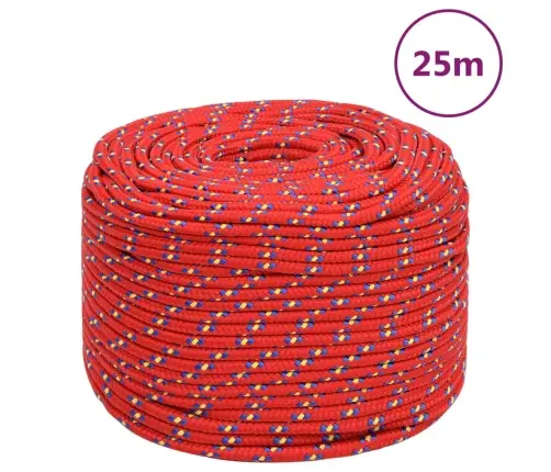 Paadiköis, Punane, 6 Mm, 25 M, Polüpropüleen