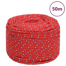 Laivu Virve, Sarkana, 8 Mm, 50 M, Polipropilēns Vidaxl