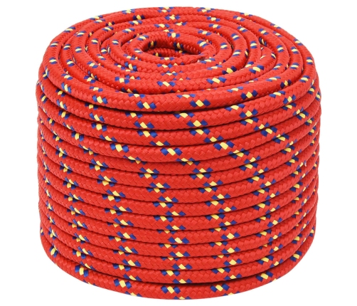 Laivu Virve, Sarkana, 12 Mm, 25 M, Polipropilēns Vidaxl