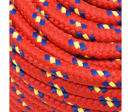 Laivu Virve, Sarkana, 12 Mm, 25 M, Polipropilēns Vidaxl
