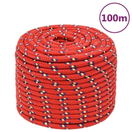 Laivu Virve, Sarkana, 12 Mm, 100 M, Polipropilēns Vidaxl