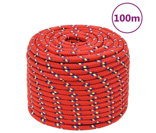 Laivu Virve, Sarkana, 12 Mm, 100 M, Polipropilēns Vidaxl