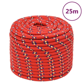Laivu Virve, Sarkana, 14 Mm, 25 M, Polipropilēns Vidaxl