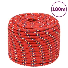 Laivu Virve, Sarkana, 14 Mm, 100 M, Polipropilēns Vidaxl