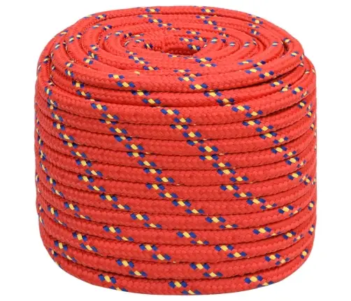 Laivu Virve, Sarkana, 16 Mm, 25 M, Polipropilēns Vidaxl