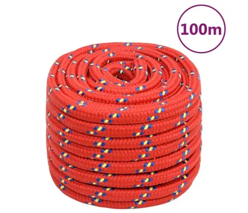 Laivu Virve, Sarkana, 20 Mm, 100 M, Polipropilēns Vidaxl