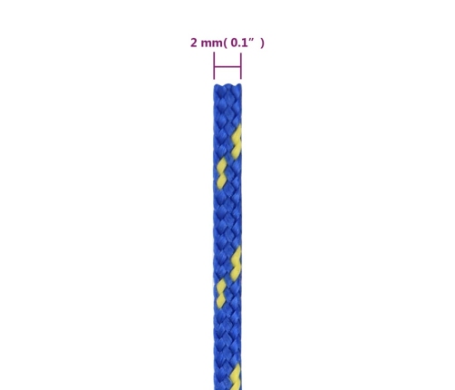 Laivu Virve, Zila, 2 Mm, 100 M, Polipropilēns Vidaxl
