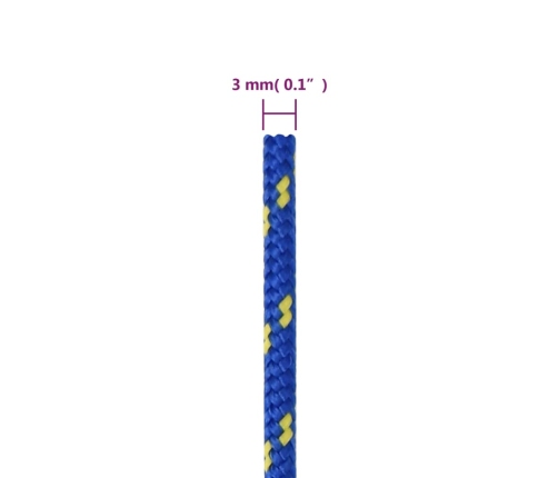 Valties Virvė, Mėlynos Spalvos, 3Mm, 100M, Polipropilenas