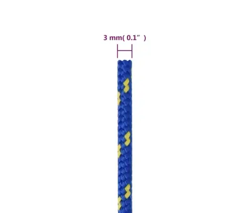 Valties Virvė, Mėlynos Spalvos, 3Mm, 500M, Polipropilenas