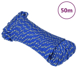 Laivu Virve, Zila, 4 Mm, 50 M, Polipropilēns Vidaxl