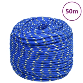Laivu Virve, Zila, 6 Mm, 50 M, Polipropilēns Vidaxl