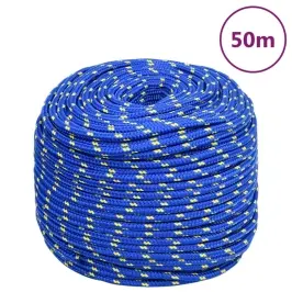 Laivu Virve, Zila, 6 Mm, 50 M, Polipropilēns Vidaxl
