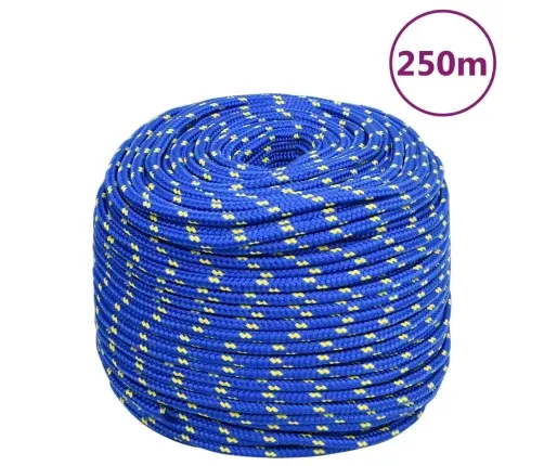 Laivu Virve, Zila, 6 Mm, 250 M, Polipropilēns Vidaxl