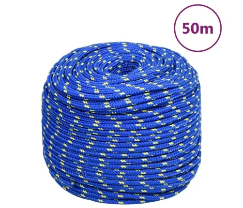 Laivu Virve, Zila, 8 Mm, 50 M, Polipropilēns Vidaxl
