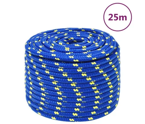 Laivu Virve, Zila, 12 Mm, 25 M, Polipropilēns Vidaxl
