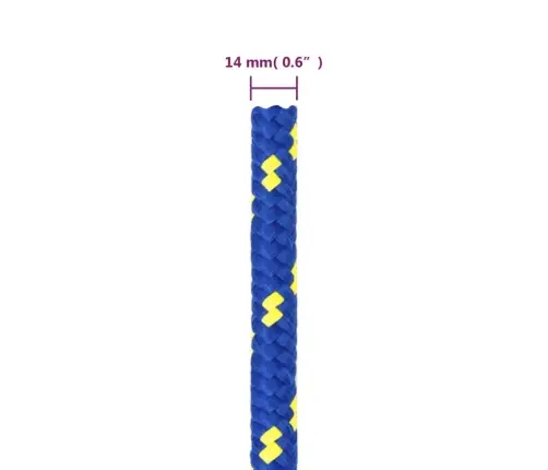 Laivu Virve, Zila, 14 Mm, 25 M, Polipropilēns Vidaxl