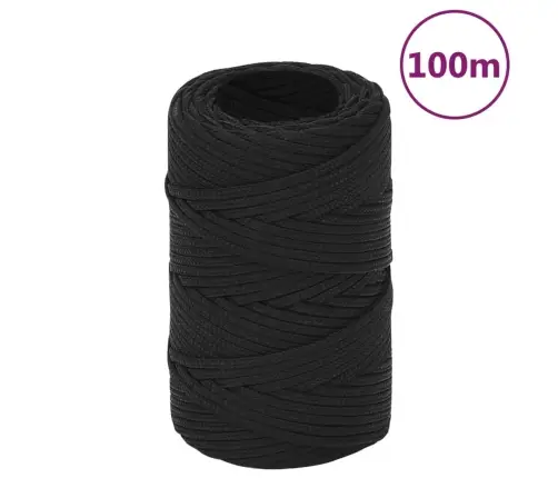 Laivu Virve, Melna, 2 Mm, 100 M, Polipropilēns Vidaxl