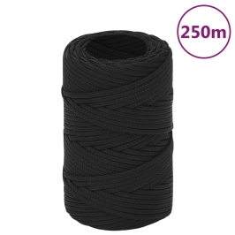 Valties Virvė, Visiškai Juoda, 2Mm, 250M, Polipropilenas