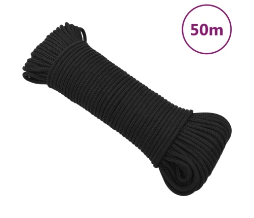 Valties Virvė, Visiškai Juoda, 3Mm, 50M, Polipropilenas