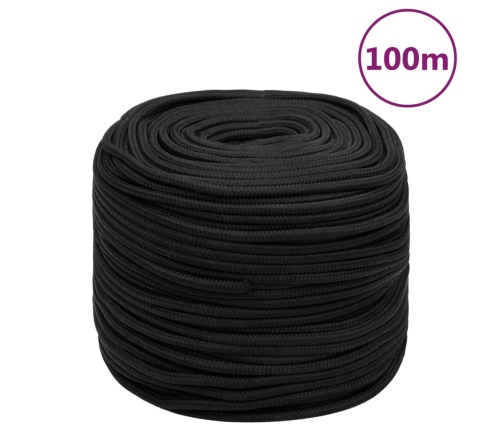 Laivu Virve, Melna, 8 Mm, 100 M, Polipropilēns Vidaxl