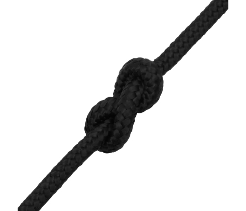 Laivu Virve, Melna, 8 Mm, 250 M, Polipropilēns Vidaxl