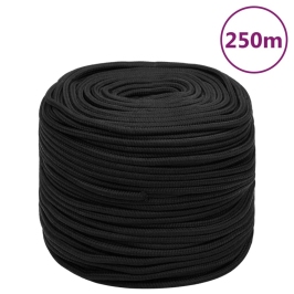 Laivu Virve, Melna, 10 Mm, 250 M, Polipropilēns Vidaxl