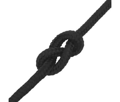 Laivu Virve, Melna, 12 Mm, 25 M, Polipropilēns Vidaxl