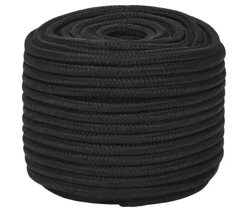 Laivu Virve, Melna, 14 Mm, 25 M, Polipropilēns Vidaxl