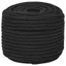 Laivu Virve, Melna, 14 Mm, 25 M, Polipropilēns Vidaxl