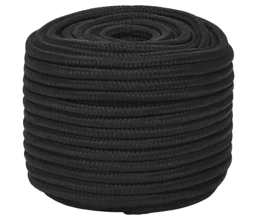 Laivu Virve, Melna, 14 Mm, 100 M, Polipropilēns Vidaxl