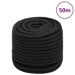 Laivu Virve, Melna, 16 Mm, 50 M, Polipropilēns Vidaxl