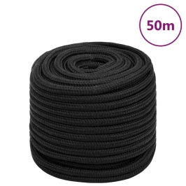 Laivu Virve, Melna, 18 Mm, 50 M, Polipropilēns Vidaxl