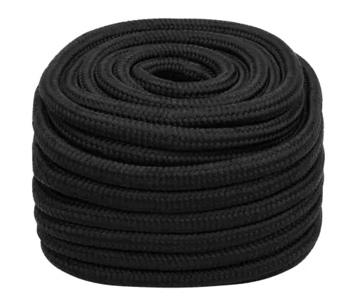 Laivu Virve, Melna, 20 Mm, 50 M, Polipropilēns Vidaxl