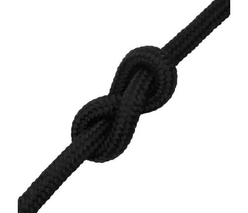 Laivu Virve, Melna, 20 Mm, 50 M, Polipropilēns Vidaxl