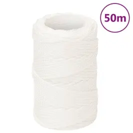 Laivu Virve, Balta, 2 Mm, 50 M, Polipropilēns Vidaxl